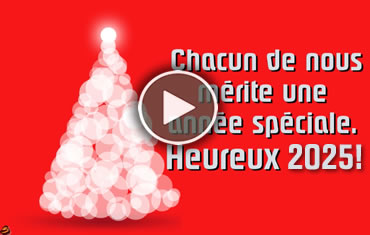 Vidéo avec message de bonne année 2025